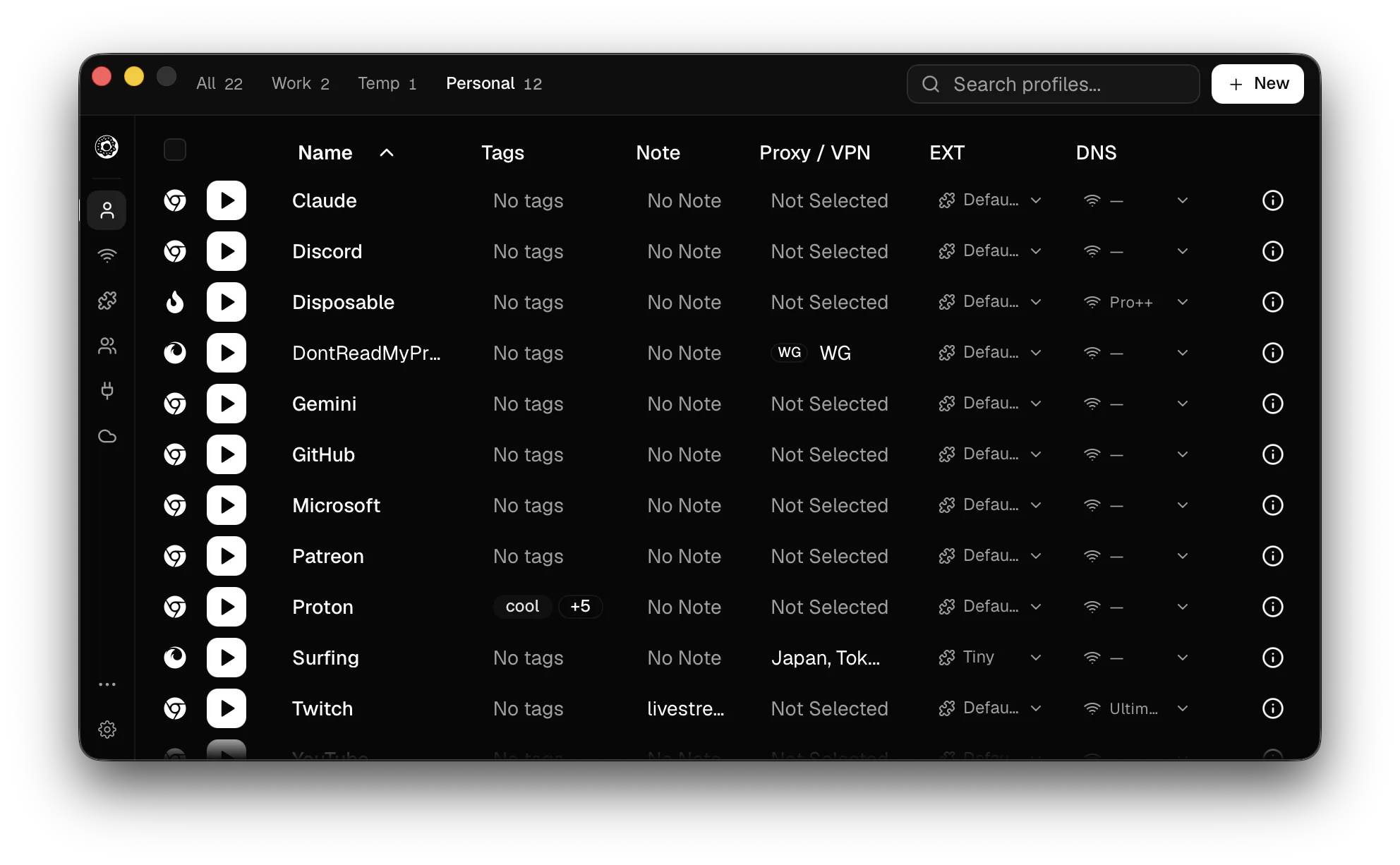 Donut Browser app preview