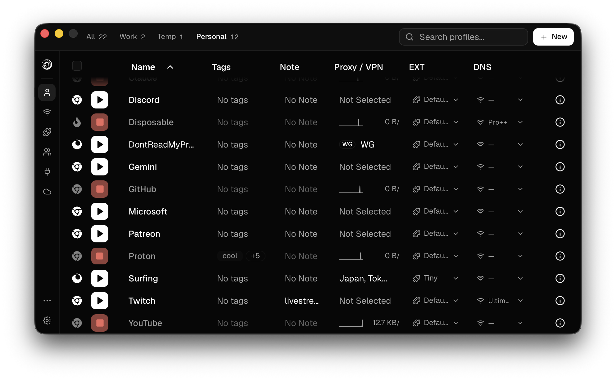 Donut Browser screenshot